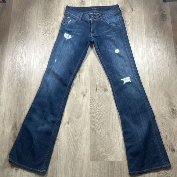Hudson Signature Destroyed Bootcut Jeans EUC - Picture 2 of 6